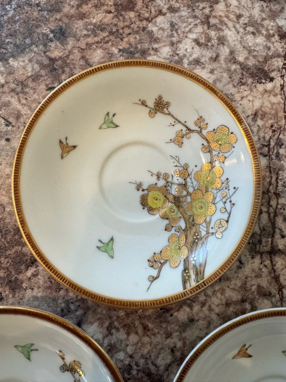 5 Vintage 1950s porcelain saucer from the Asahi Collection in Japan